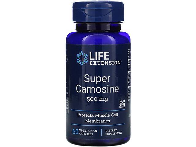 Комплекс для профилактики работы головного мозга Life Extension Super Carnosine 500 mg 60 Veg Caps LEX20206