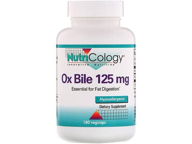 Комплекс для профилактики работы печени Nutricology Ox Bile 125 mg 180 Veg Caps