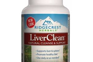 Комплекс для профилактики работы печени RidgeCrest Herbals LiverClean 60 Veg Caps RCH172