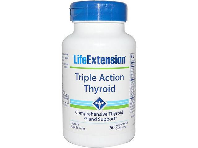 Комплекс для профилактики щитовидной железы Life Extension Triple Action Thyroid 60 Veg Caps