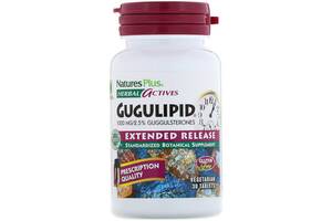 Комплекс для профилактики щитовидной железы Nature's Plus Herbal Actives Gugulipid, Extended Release 1000 mg 30 Veg T...