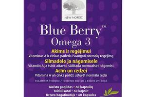 Комплекс для профилактики зрения New Nordic Blue Berry Omega 3 60 Caps