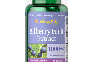 Комплекс для профилактики зрения Puritan's Pride Bilberry 4:1 Extract 1000 mg 90 Softgels