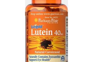 Комплекс для профилактики зрения Puritan's Pride Lutein 40 mg with Zeaxanthin 60 Softgels