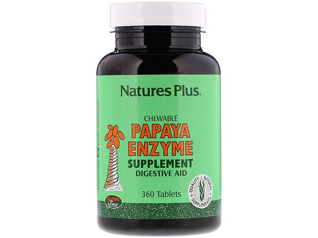 Комплекс для пищеварения Nature's Plus Chewable Papaya Enzyme Supplement 360 Tabs NAP-04462