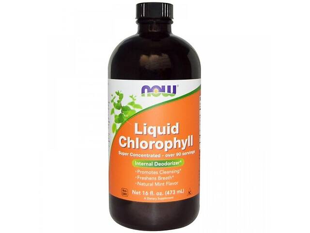 Комплекс для пищеварения NOW Foods Liquid Chlorophyll 473 ml Natural Mint Flavor