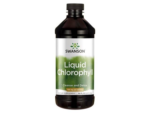 Комплекс для пищеварения Swanson Liquid Chlorophyll 100 mg 16 fl oz 473 ml 31 servings