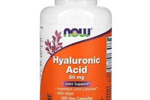 Комплекс для суставов NOW Foods Hyaluronic Acid with MSM 120 Veg Caps