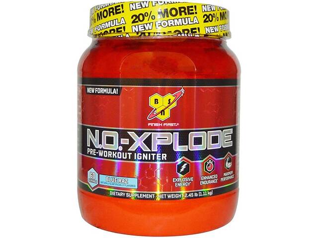 Комплекс до тренировки BSN N.O.-Xplode Pre-Workout Igniter 1100 g /60 servings/ Blue Raspberry