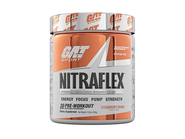 Комплекс до тренировки GAT Nitraflex 300 g /30 servings/ Strawberry Mango
