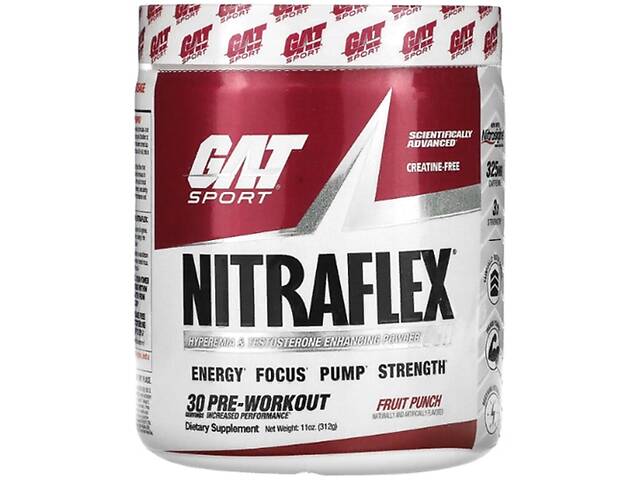 Комплекс до тренировки GAT Nitraflex 312 g /30 servings/ Fruit Punch