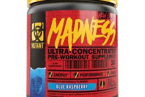 Комплекс до тренировки Mutant Madness 225 g /30 servings/ Blue Raspberry