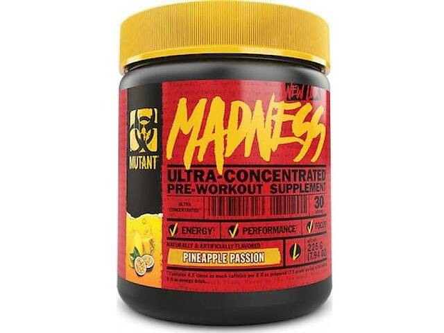 Комплекс до тренировки Mutant Madness 225 g /30 servings/ Pineapple Passion