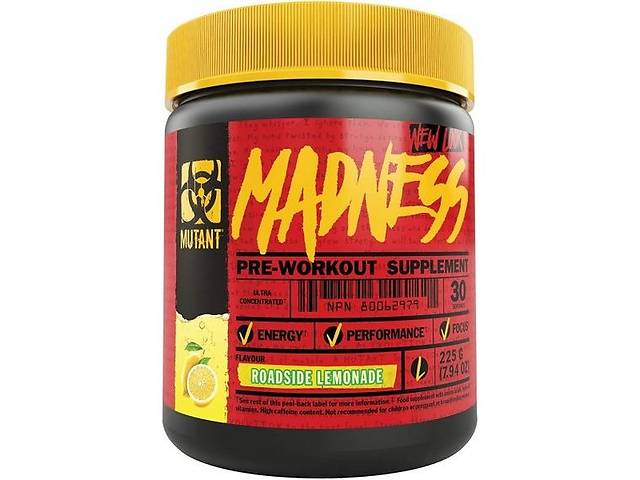 Комплекс до тренировки Mutant Madness 225 g /30 servings/ Roadside Lemonade