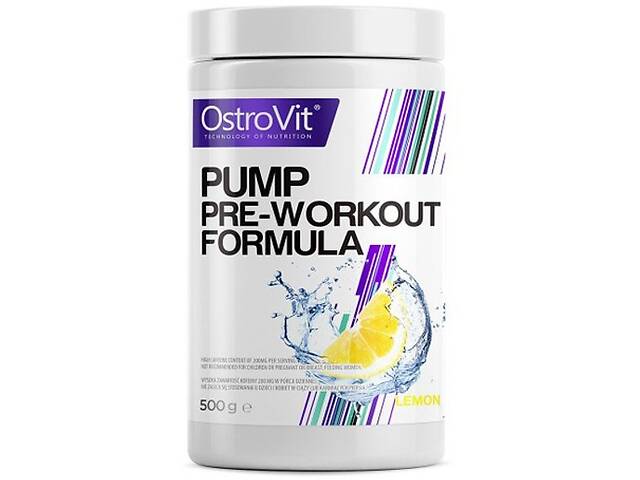 Комплекс до тренировки OstroVit PUMP Pre-Workout 500 g 50 servings Lemon