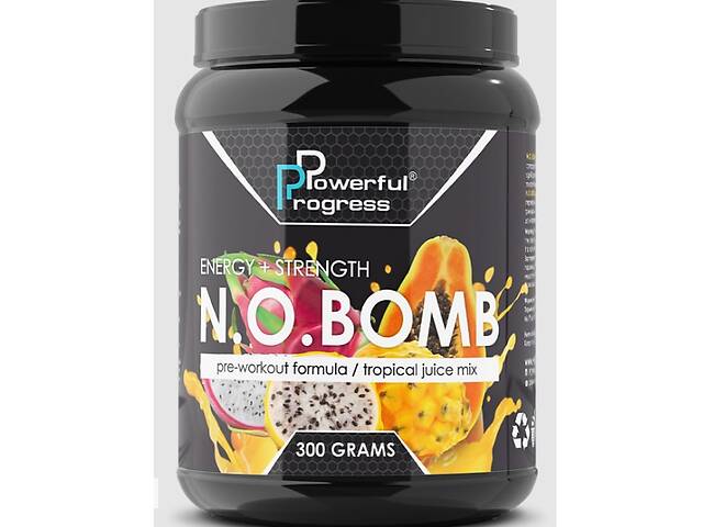 Комплекс до тренировки Powerful Progress N.O.BOMB 300 g 30 servings Tropical mix