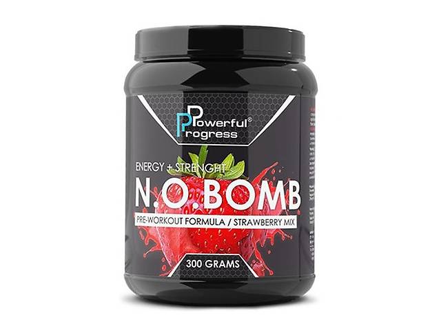 Комплекс до тренировки Powerful Progress N.O.BOMB 300 g /30 servings/ Strawberry