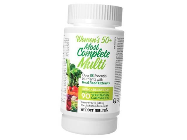 Комплекс витаминов для женщин после 50 лет Webber Naturals Women's 50+ Most Complete Multi 90 вегкапс (36485042)