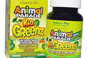 Комплекс из Зеленых Суперфудов для детей Animal Parade Kid Greenz Nature's Plus 90таб Тропический (71375035)