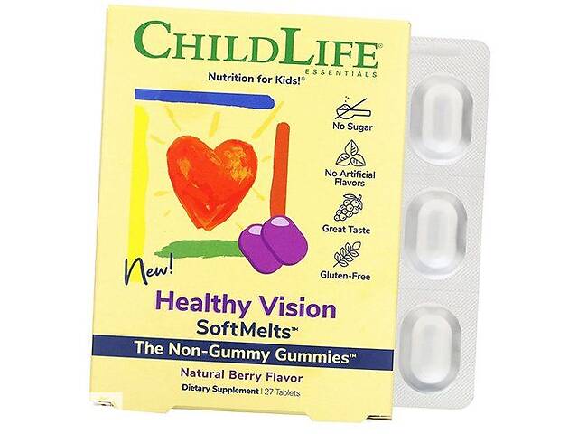 Комплекс Здоровое зрение для детей Healthy Vision SoftMelt ChildLife 27таб Ягода (72514001)