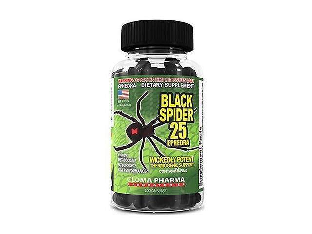 Комплексный жиросжигатель Cloma Pharma Black Spider 25 100 Caps