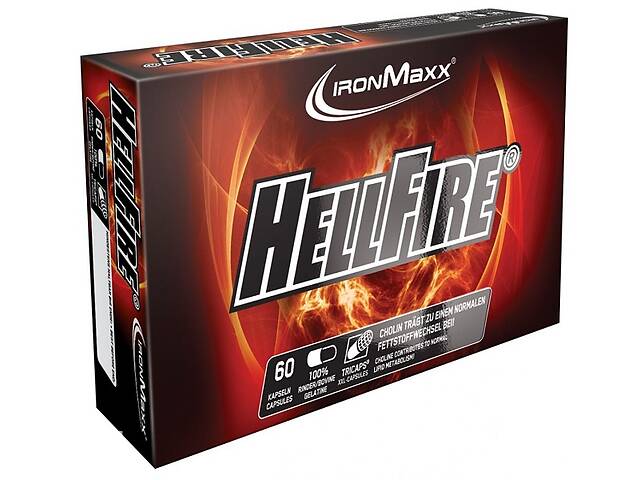 Комплексный жиросжигатель IronMaxx Hellfire Fatburner 60 Caps