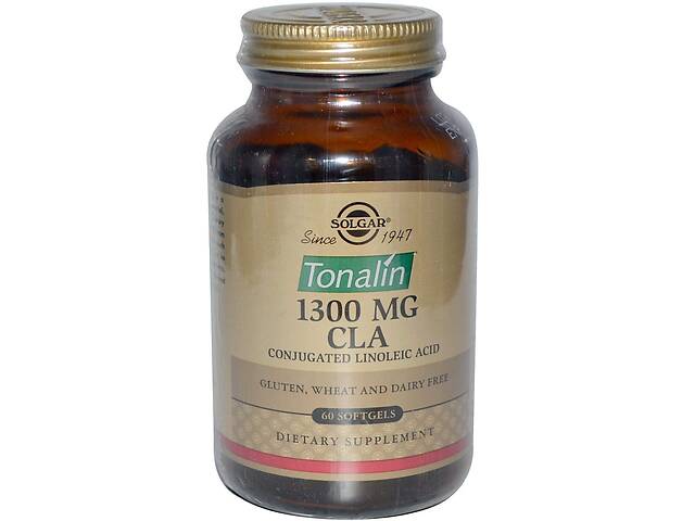 Конъюгированная линолевая кислота (Тоналин) Tonalin CLA Solgar 1300 мг 60 гелевых капсул