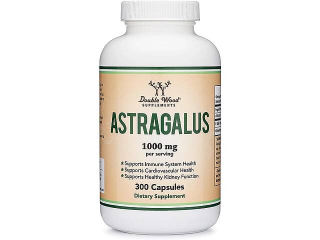 Корень астрагала Double Wood Supplements Astragalus 1000 mg (2 caps per serving) 300 Caps