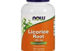 Корень солодки NOW Foods Licorice Root 450 mg 100 Caps