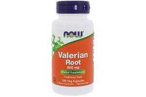 Корень Валерианы Valerian Root Now Foods 500 мг 100 капсул