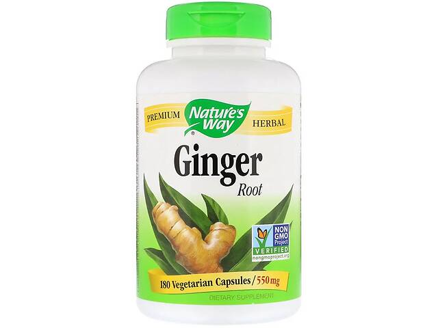 Корень Имбиря, Ginger Root, Nature's Way,, 550 мг, 180 капсул