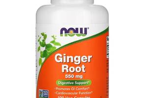 Корень имбиря NOW Foods Ginger Root 550 mg 100 Veg Caps