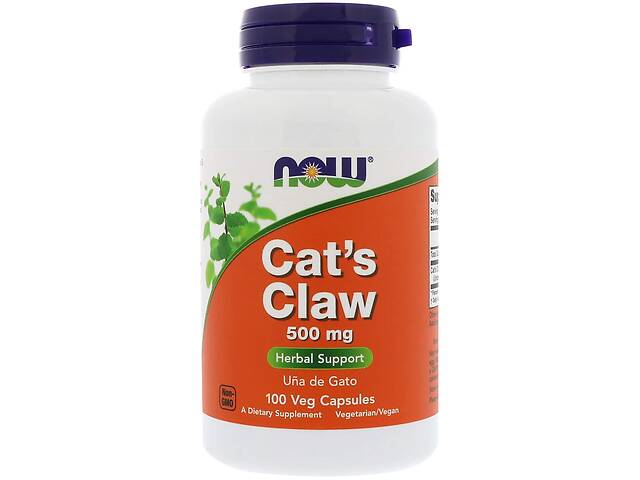 Кошачий коготь (Cat s Claw) Now Foods 500 мг 100 вегетарианских капсул