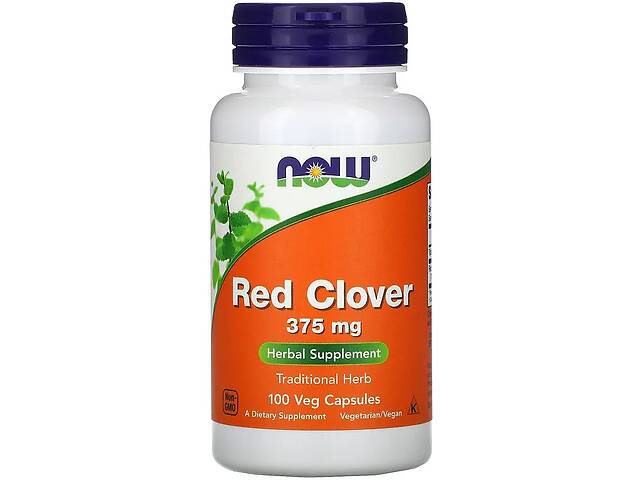 Красный клевер NOW Foods Red Clover 375 mg 100 Veg Caps