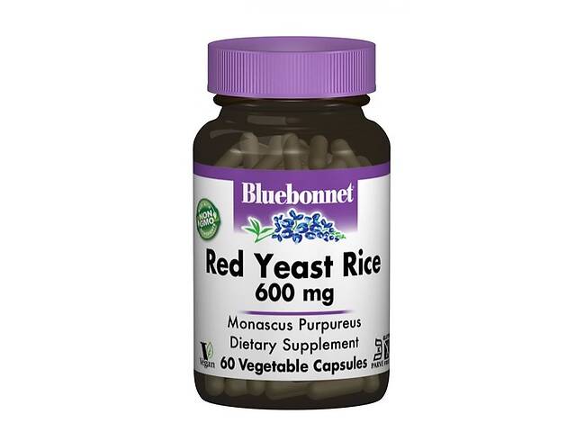 Красный рис Bluebonnet Nutrition Red Yeast Rice 600 mg 60 Veg Caps