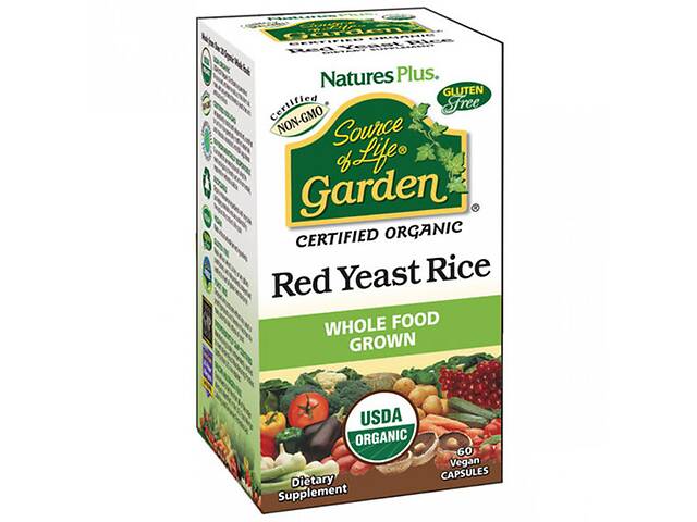 Красный рис Nature's Plus Source of Life Garden Red Yeast Rice 60 Caps