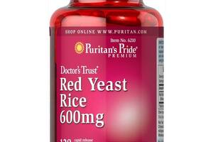 Красный рис Puritan's Pride Red Yeast Rice 600 mg 120 Caps