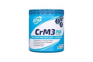 Креатин комплекс 6PAK Nutrition CrM3 PAK Tri-Creatine Malate And Taurine 250 g /50 servings/ Cherry Lime