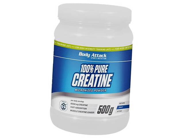 Креатин Моногидрат 100% Pure Creatine Powder Body Attack 500г Без вкуса (31251002)