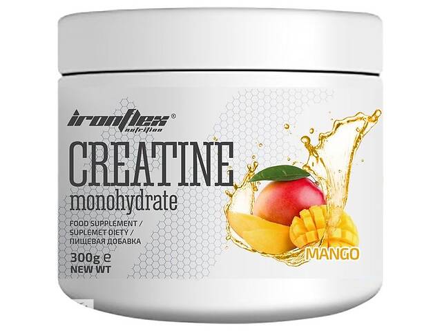 Креатин моногидрат IronFlex Creatine Monohydrate 300 g /120 servings/ Mango