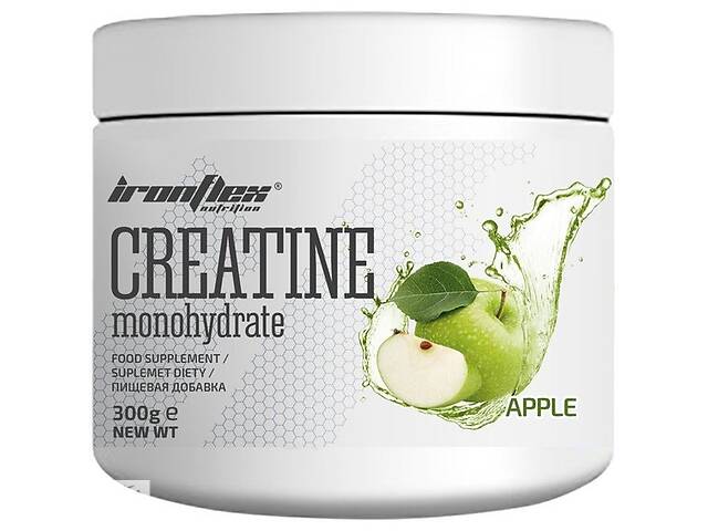 Креатин моногидрат IronFlex Creatine Monohydrate 300 g /120 servings/ Apple