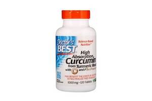 Куркума Doctor's Best High Absorption Curcumin with C3 Complex and BioPerine 1000 mg 120 Tabs