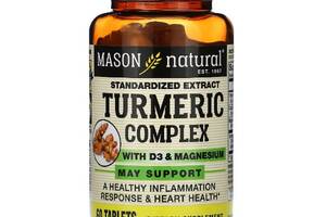 Куркума Mason Natural Turmeric Complex With Vitamin D3 & Magnesium 60 Tabs