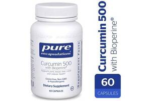 Куркума Pure Encapsulations Curcumin with Bioperine 500 mg 60 Caps PE-01073