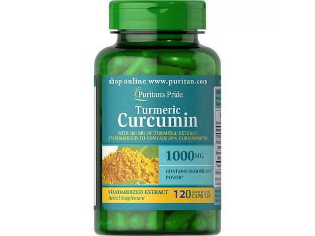 Куркума Puritan's Pride Turmeric Curcumin 1000 mg with Bioperine 5 mg 120 Caps