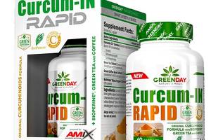 Куркумин для спорта Amix Nutrition GreenDay Curcum-IN Rapid 60 Caps