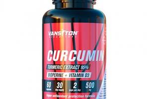 Куркумин для спорта Vansiton Curcumin With Bioperine And Vitamin D3 60 Caps