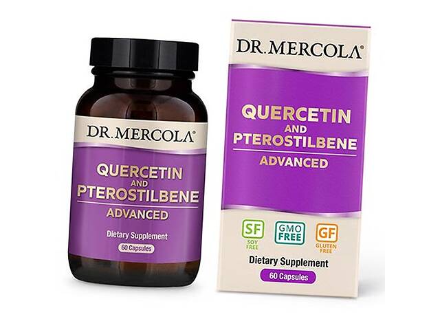 Кверцетин и птеростильбен Quercetin and Pterostilbene Advanced Dr. Mercola 60капс (70387003)