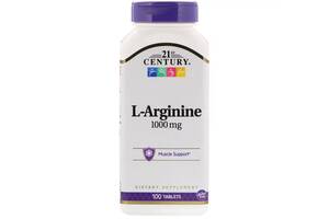 L-аргинин 1000 мг 21st Century 100 таблеток (CEN27086)