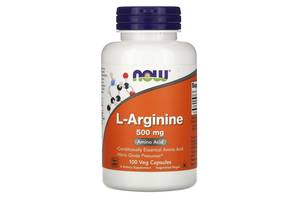 L-аргинин L-Arginine Now Foods 500 мг 100 вегетарианских капсул